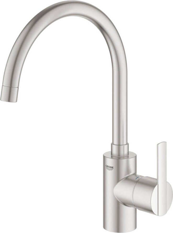 GROHE QUICKFIX Grohe Feel Keukenmengkraan eengreeps 354mm hoogte 225mm hoogte kraanmond 224mm voorsprong uitloop hoog draaibaar supersteel