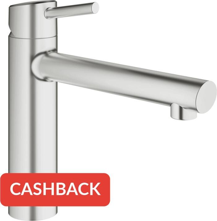GROHE Concetto Keukenmengkraan eengreeps 265mm hoogte 198mm uitloop medium draaibaar supersteel - Foto 2