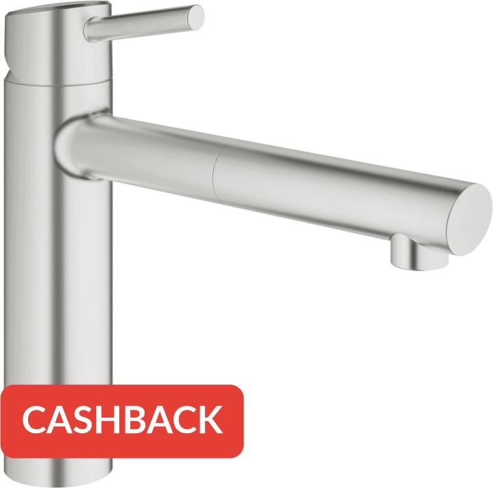 GROHE Concetto Keukenmengkraan eengreeps mousseur uittrekbaar 264mm hoogte 202mm voorsprong uitloop medium draaibaar chroom - Foto 2