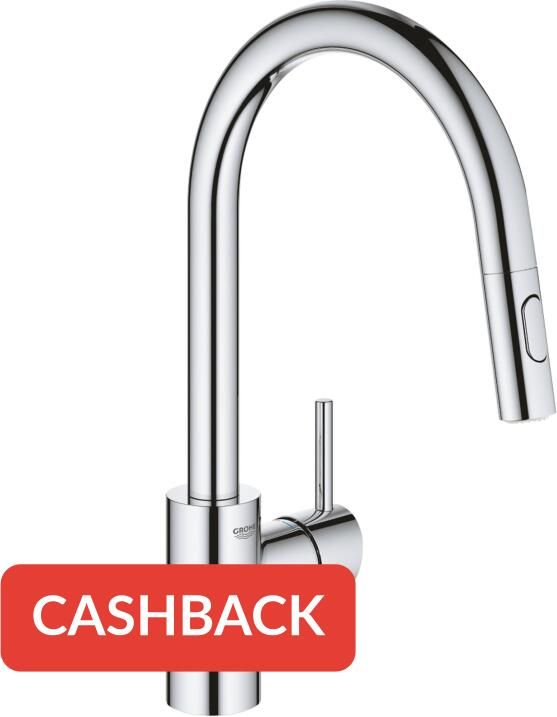 Grohe Concetto Keukenkraan uittrekbare uitloop 2 straalsoorten chroom 31483002 - Foto 2
