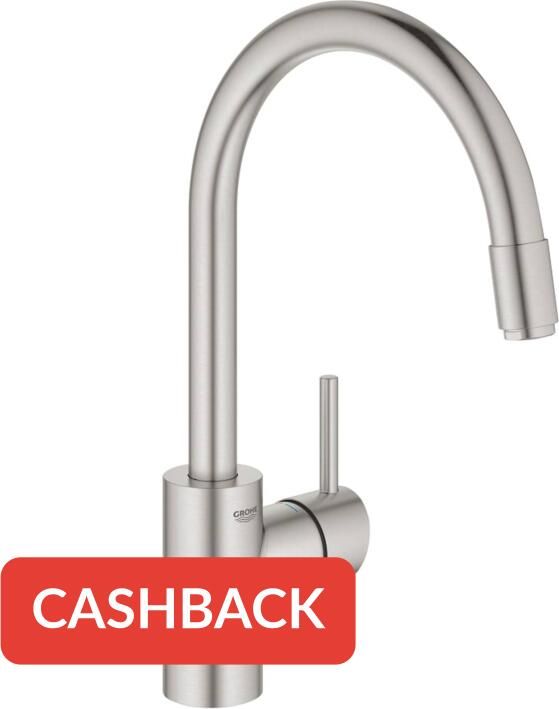 GROHE Concetto Keukenmengkraan eengreeps mousseur uittrekbaar 361mm hoogte 215mm voorsprong uitloop hoog draaibaar supersteel - Foto 2