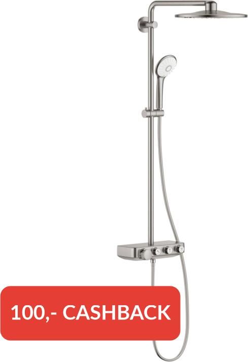 GROHE Euphoria SmartControl systeem Douchesysteem Duo rond thermostaat 310mm hoofddouche 450mm arm hard graphite geborsteld - Foto 2