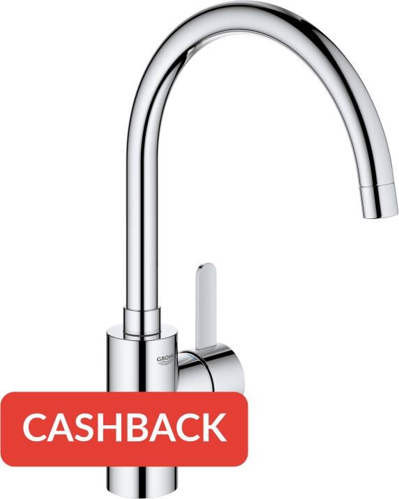 GROHE Eurosmart Cosmopolitan keukenkraan m. hoge uitloop chroom 32843002