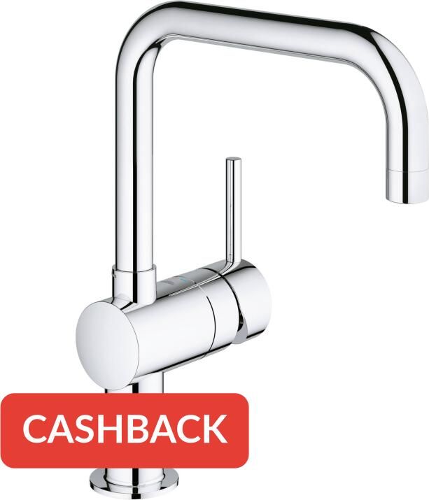 GROHE Minta Keukenmengkraan blad kraangat eengreeps 309mm hoogte 223mm U-uitloop draaibaar chroom - Foto 2