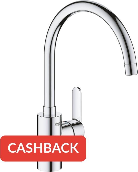 GROHE QuickFix Get keukenmengkraan met hoge uitloop chroom