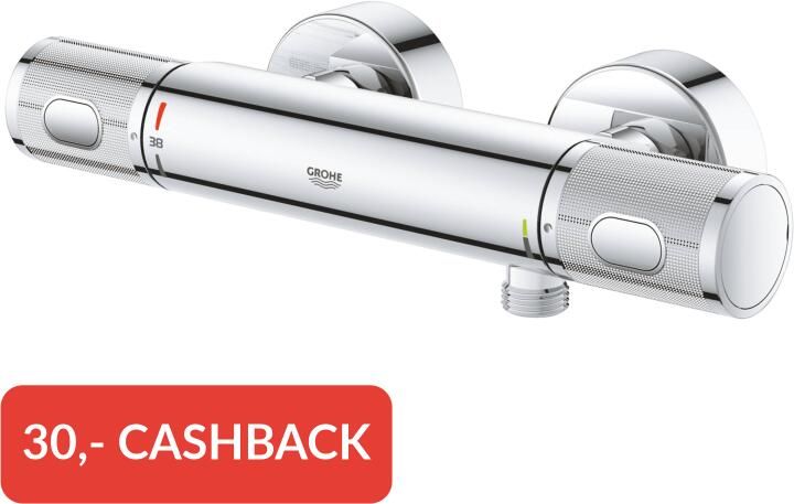 GROHE QUICKFIX Grohe Precision Feel douchethermostaat z. omstel m. koppelingen HOH=12cm chroom 34789000 - Foto 2