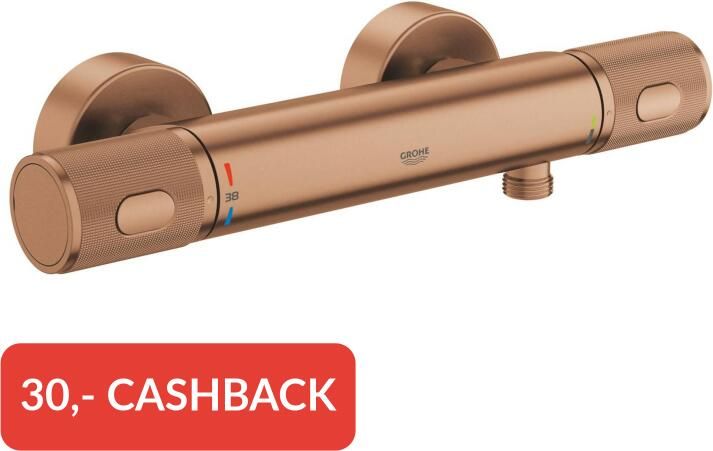 GROHE Precision Feel douche thermostaatkraan met gravering 15cm warm sunset geborsteld