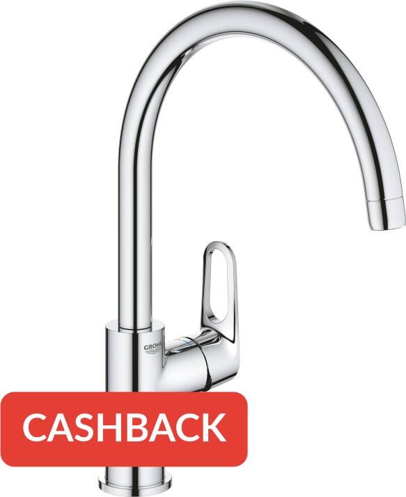 GROHE QuickFix Start Flow keukenmengkraan met hoge uitloop chroom