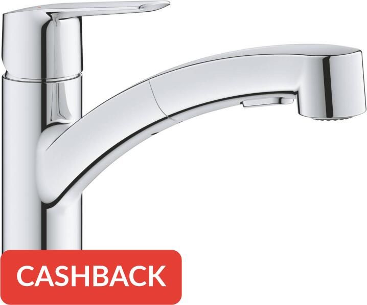 GROHE QuickFix Start keukenmengkraan met uittrekbare handdouche chroom - Foto 2
