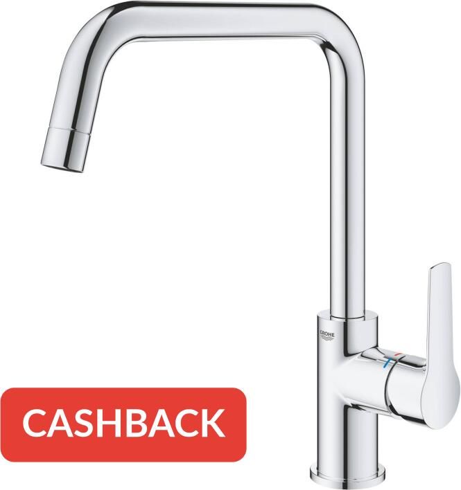 Grohe Tweedekans Start Quickfix verhoogde keukenmengkraan hoek chroom 02879