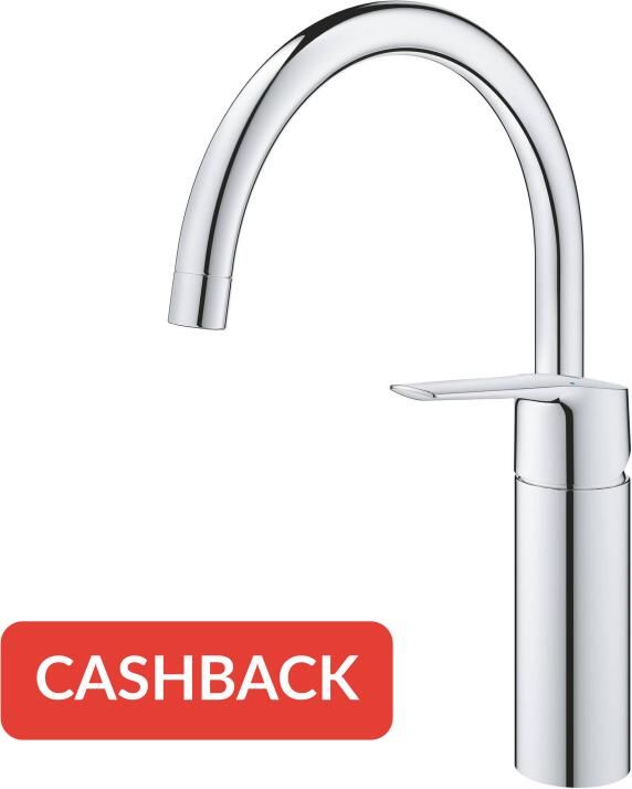 GROHE QuickFix Start verhoogde keukenmengkraan rond chroom