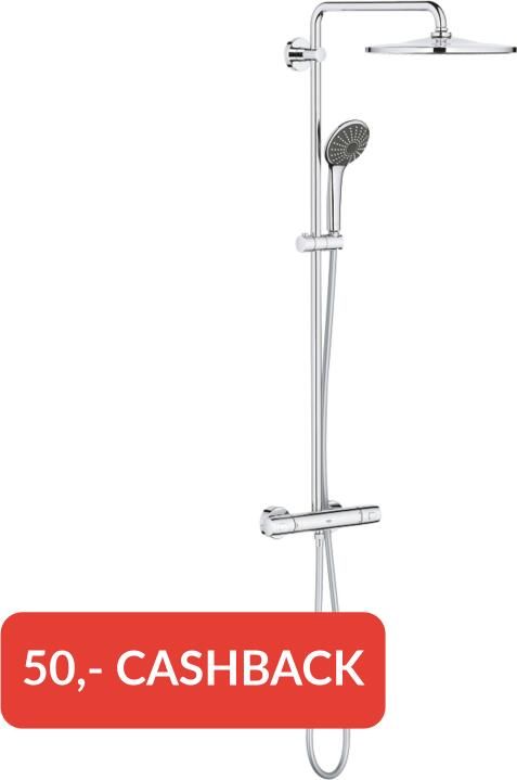 Grohe Tweedekans QuickFix Vitalio Joy 310 regendoucheset met 4 straalsoorten Ø31cm chroom 04764