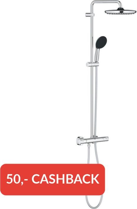 Grohe Vitalio Start 250 Regendoucheset hoofddouche 25cm ronde handdouche 2 straalsoorten met douchethermostaat chroom 26677001 - Foto 2