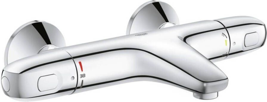 Douche Concurrent Badkraan Grohtherm 1000 New Cool Touch 15cm Hartafstand Thermostatisch Opbouw Rond Chroom 2 Greeps
