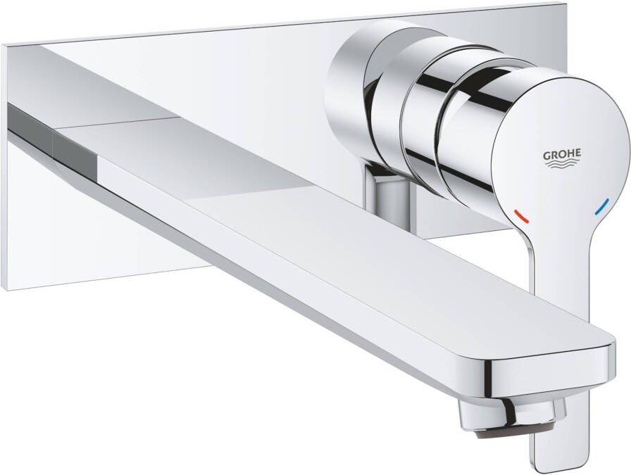 GROHE Lineare New Inbouwmengkraan afbouwdeel L-size wand eengreeps 2-gats G1 2" 207mm voorsprong uitloop vast chroom