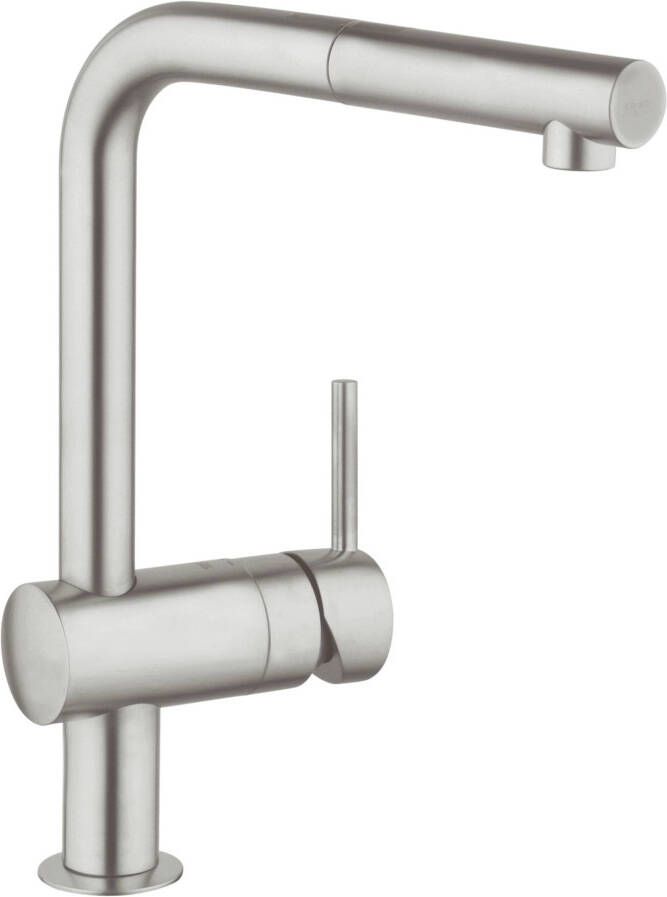 GROHE Minta Keukenmengkraan eengreeps mousseur uittrekbaar 329mm hoogte 217mm voorsprong L uitloop draaibaar supersteel - Foto 2