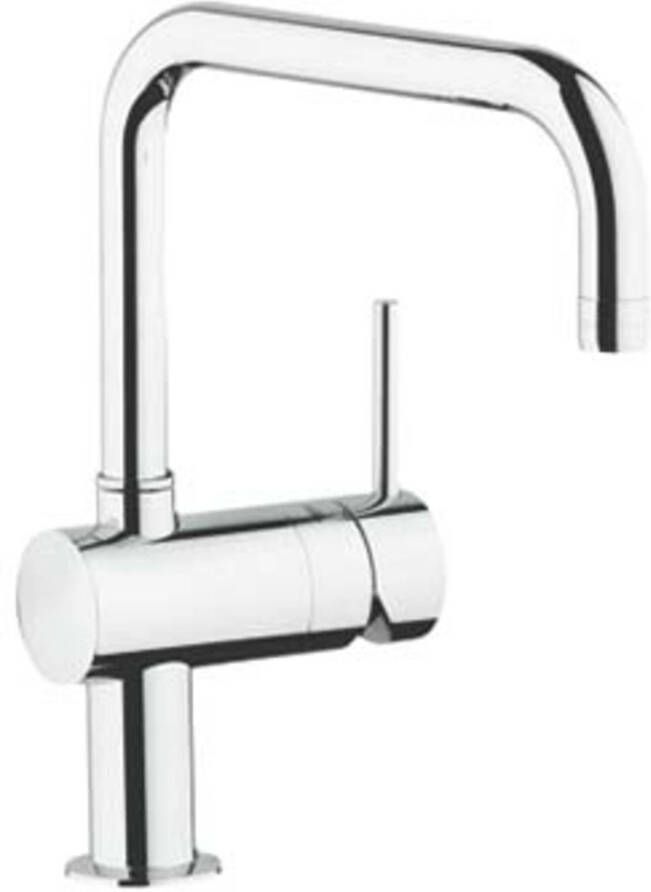 GROHE Minta Keukenmengkraan blad kraangat eengreeps 309mm hoogte 223mm U-uitloop draaibaar chroom