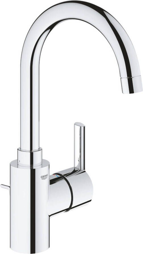 GROHE QUICKFIX Grohe Feel Wastafelmengkraan L-size trekwaste eengreeps 1-gats 300mm hoogte 153mm uitloop hoog draaibaar chroom