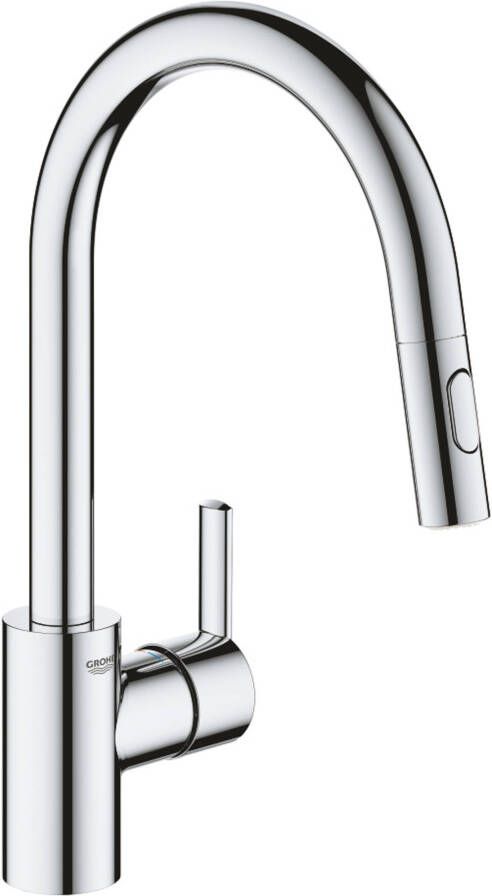 Grohe Feel Keukenkraan hoog uittrekbare uitloop 2 straalsoorten chroom 31486001