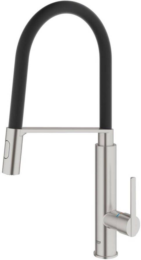 GROHE QUICKFIX Grohe Feel Keukenmengkraan eengreeps professionele spray 510mm hoogte 235mm voorsprong uitloop flexibel supersteel - Foto 2