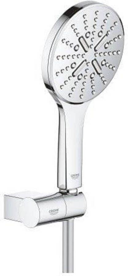 Grohe Rainshower SmartActive 130 Handdoucheset 3 straalsoorten rond met houder verstelbaar gladde slang 150cm chroom 26580000