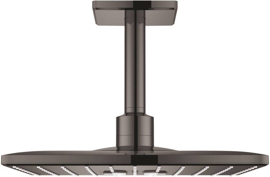Grohe Rainshower SmartActive 310 Cube Hoofddouche 31x31cm 2 straalsoorten plafondarm 14.2cm geborsteld hard graphite 26481al0