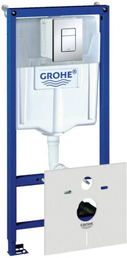 GROHE Rapid SL inbouwelement H113 GD-2 reservoir met Skate Cosmopolitan bedieningspaneel chroom en geluiddempingsset 38775001 - Foto 1