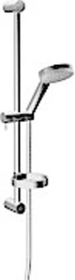 Hansa viva glijstangset met handdouche viva 1 st 60cm met doucheslang 175cm met zeepschaal chroom 44160110