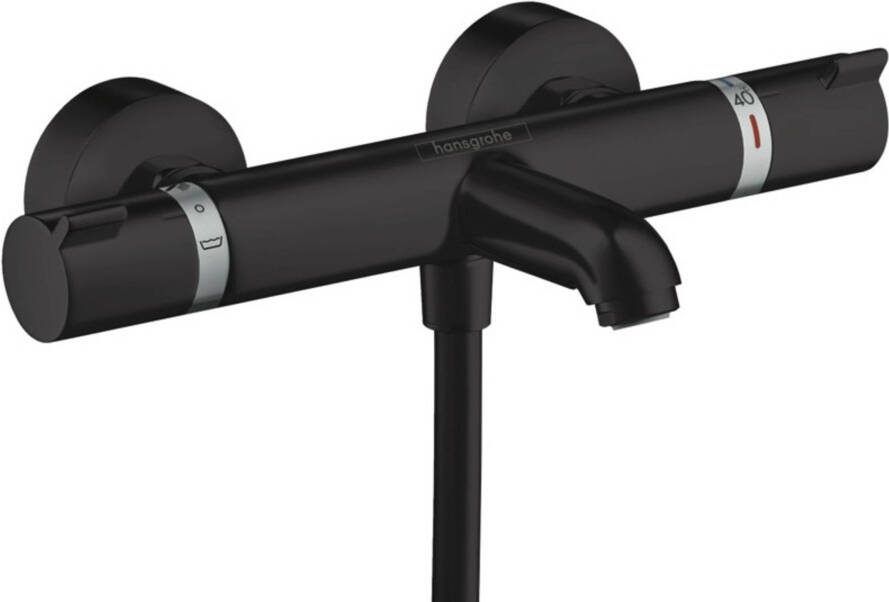 HANS GROHE Hansgrohe Ecostat Comfort badthermostaat m.omstel m. koppelingen HOH=15cm mat zwart 13114670