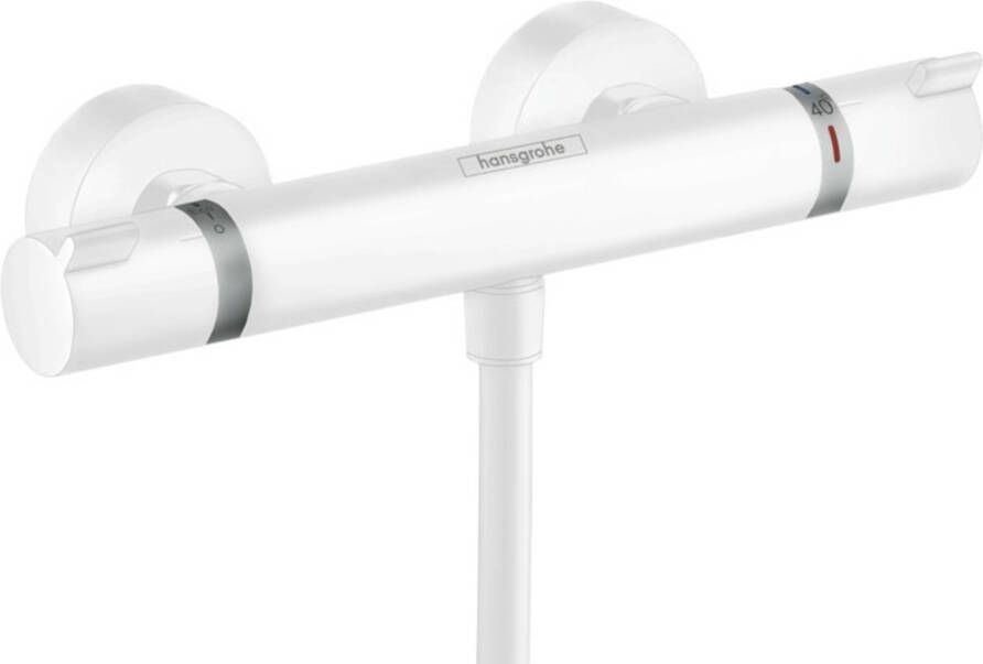 HANS GROHE Hansgrohe Ecostat Comfort Douchethermostaatkraan opbouw tweegreeps 150mm met S-koppelingen mat wit
