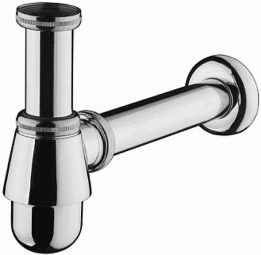 Hansgrohe Universeel bekersifon met muurpijp en roset 1 4 inch Chroom