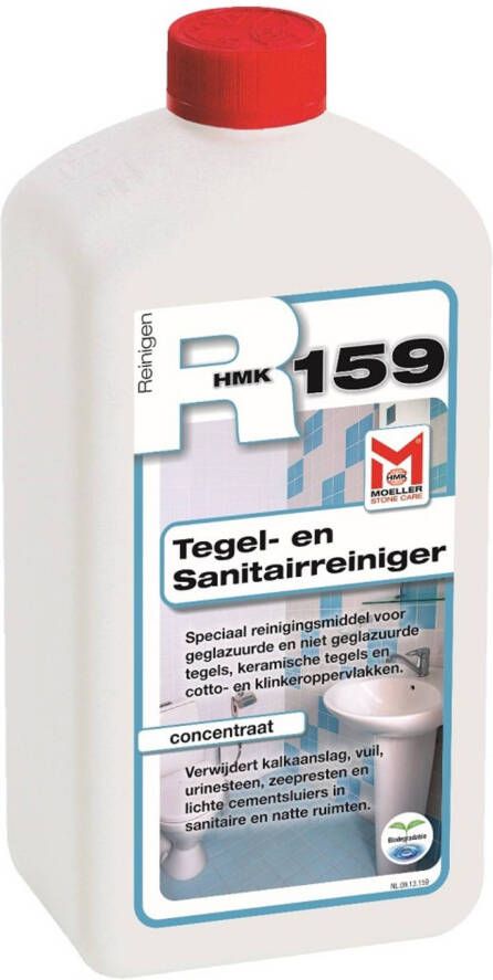 Moeller badkamerreiniger voor tegels en sanitair 1 liter r159.1 - Foto 1