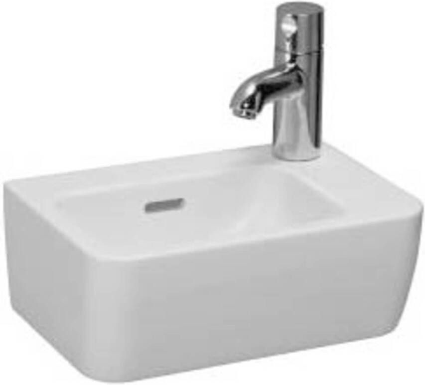 Laufen Pro A fontein 36x25x16.5cm 1 kraangat rechts met overloop keramiek wit h8169550001061