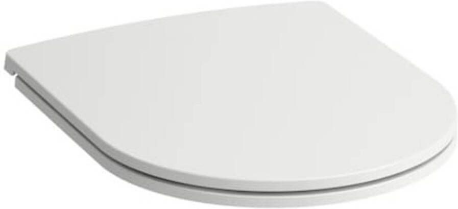 Laufen closetzitting slim 37.4x44.3x5.3cm met deksel met dempingsmechanisme afneembaar systeem duroplast wit h8989660000001