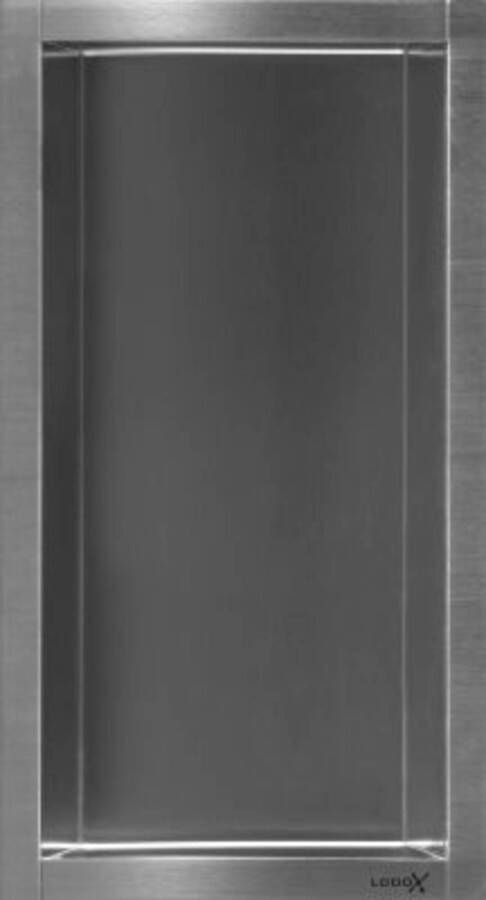 LoooX BoX inbouwnis 15x30x7 cm geborsteld RVS