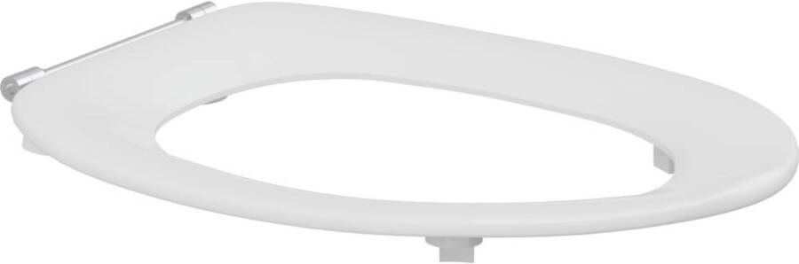 Pressalit Dania Closetzitting Zonder Deksel Met Stabilisatiebuffers En Doorlopend Scharnier 37x45 cm 37x45 cm Wit