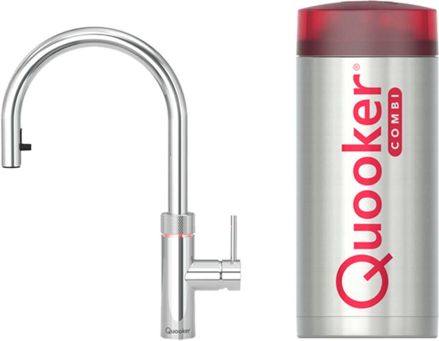 Quooker Flex met COMBI boiler 3-in-1 kokend water kraan Chroom