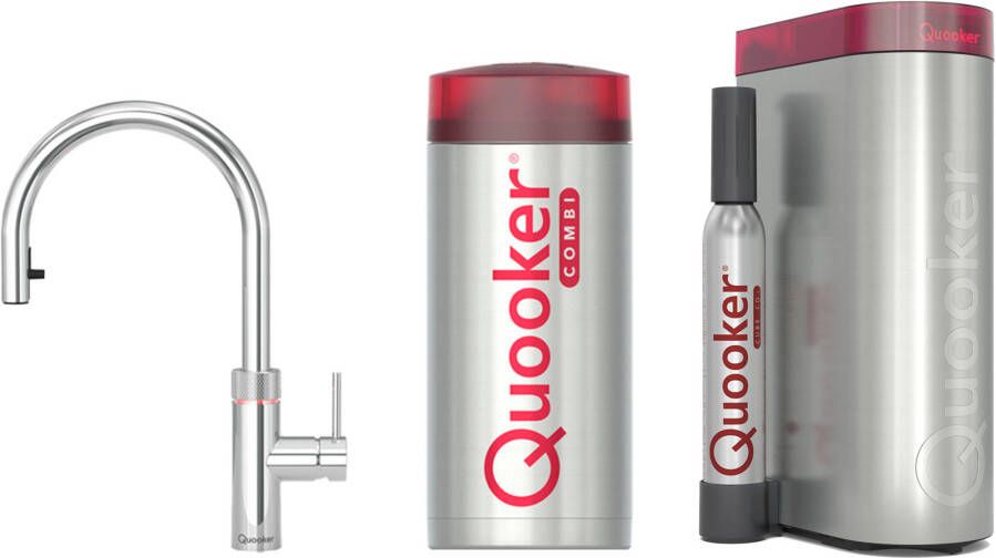 Quooker Flex met COMBI+ boiler en CUBE reservoir 5-in-1 kokend water kraan Chroom