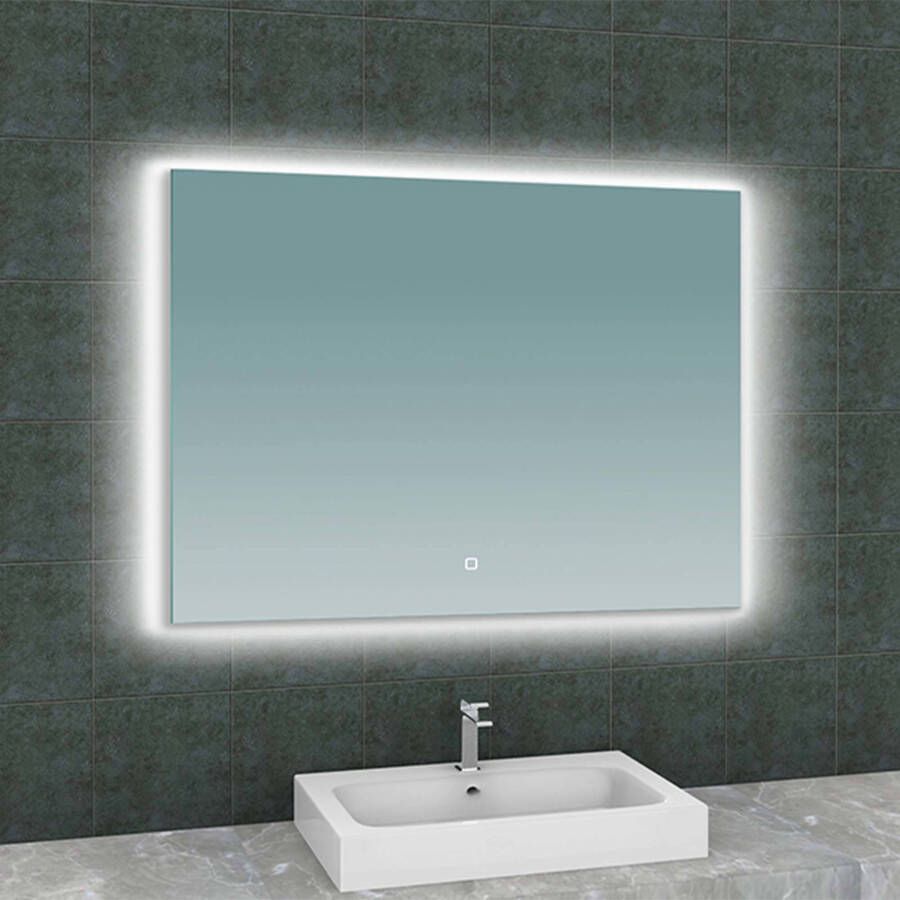 Saqu Lusso Spiegel met LED verlichting en verwarming 100x80 cm