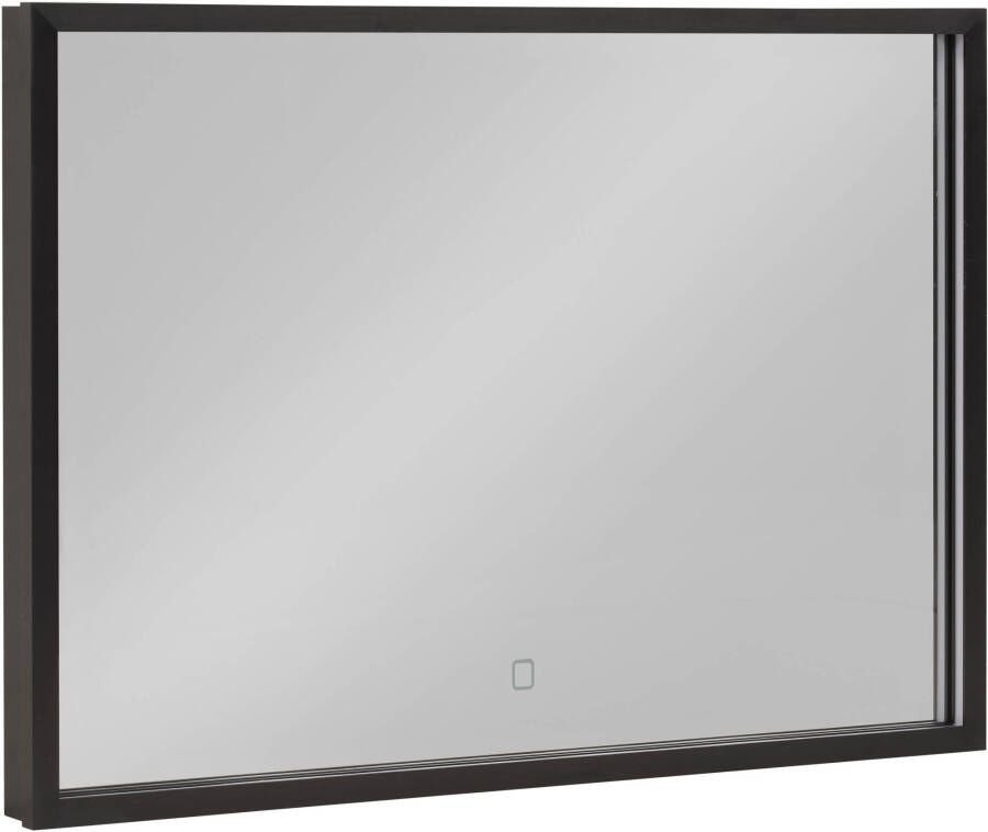 Saniselect Spiegel 80x4 6x60 cm met LED verlichting en Verwarming Mat Zwart