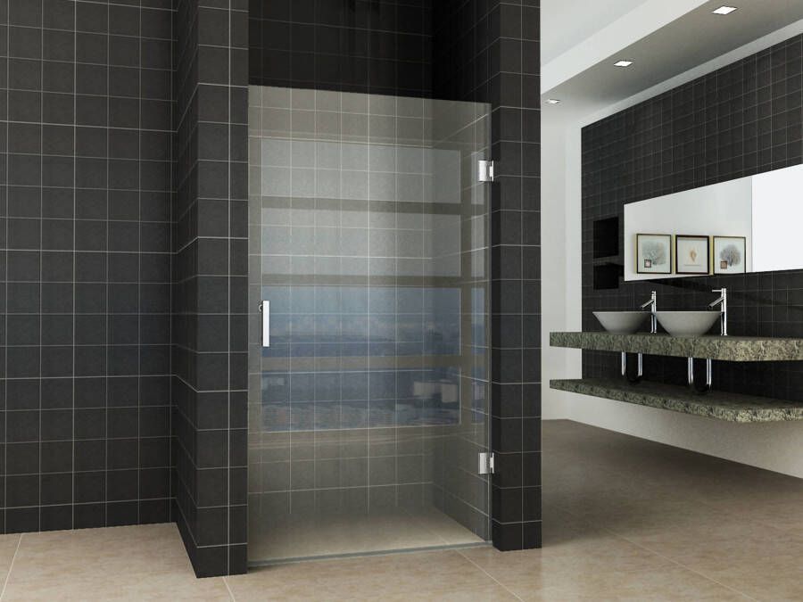 Saqu Nisdeur profielloos 100x200 cm Aluminium Nanoglas