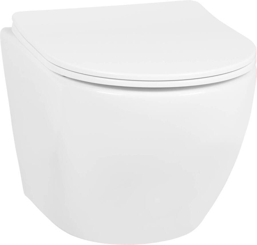 Saqu Tweedekans Please compact hangtoilet met softclose toiletbril 36x48x32cm wit 04450