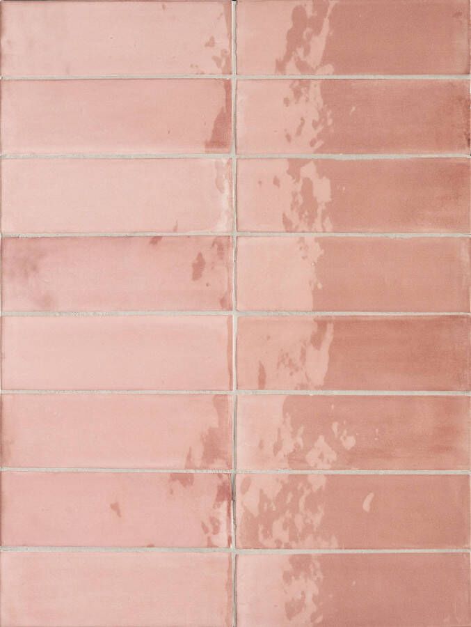 Sartoria Wandtegel roze Tbrick 16x5cm pink panther glans gerectificeerd