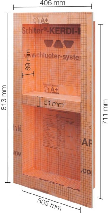Schluter Kerdi-Board-N Inbouwnis 30 5x71 1cm betegelbaar