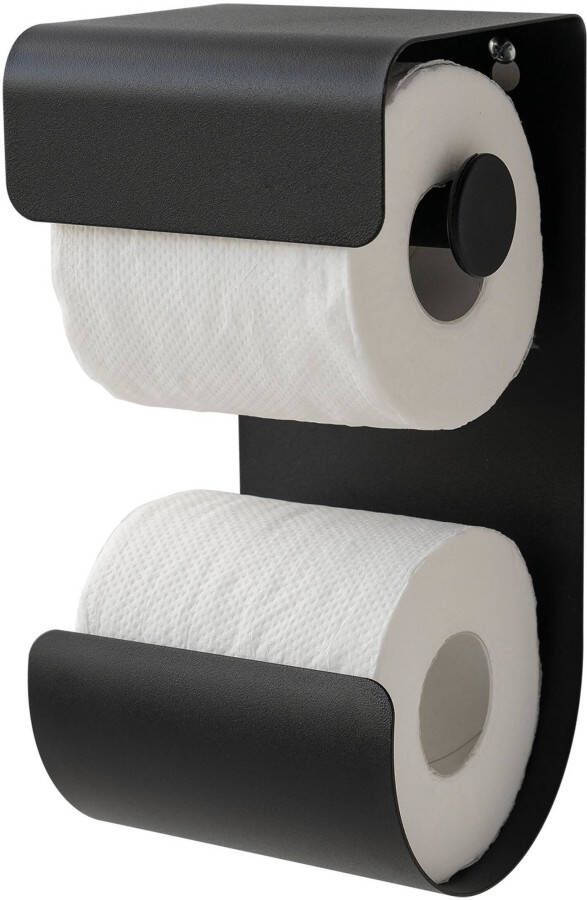 Sealskin Brix metalen toiletrolhouder 12.5x11.6x25.5 cm zwart