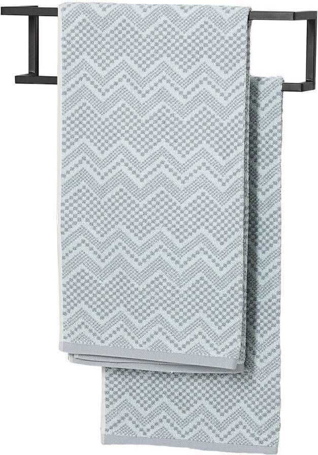 Sealskin Carre Handdoekrek Wand Compact 48x12x12cm Mat Zwart 396230746 - Foto 2