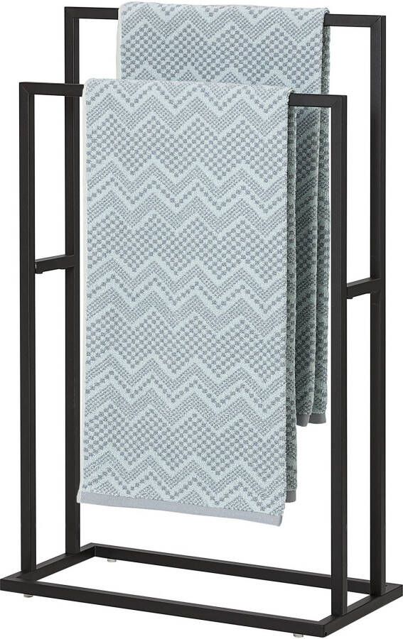 Sealskin Carre Handdoekrek vrijstaand 48x24x78.5cm Mat Zwart 396130746 - Foto 3