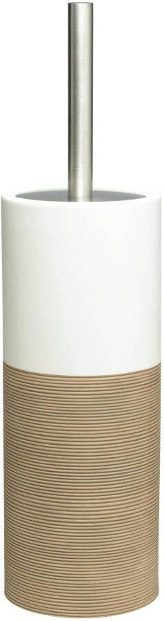 Douche Concurrent WC Borstel Set Sealskin Doppio Porselein Zand 10.1x26.2cm