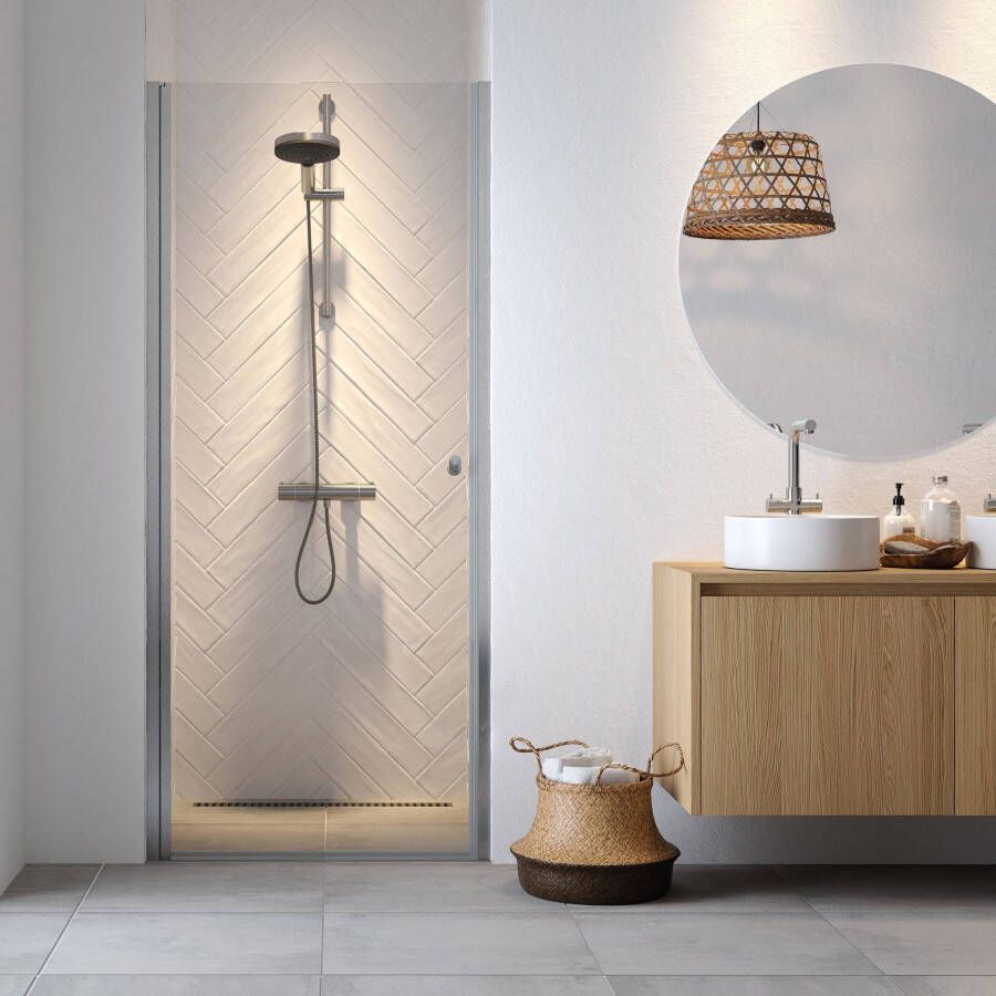 Sealskin Hooked draaideur 90x200cm voor nis 6mm veiligheidsglas chroom CCX200906265100 - Foto 2