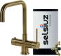 Selsiuz Inox kokend water kraan met titanium combi extra boiler en U-uitloopkraan gold - Thumbnail 2